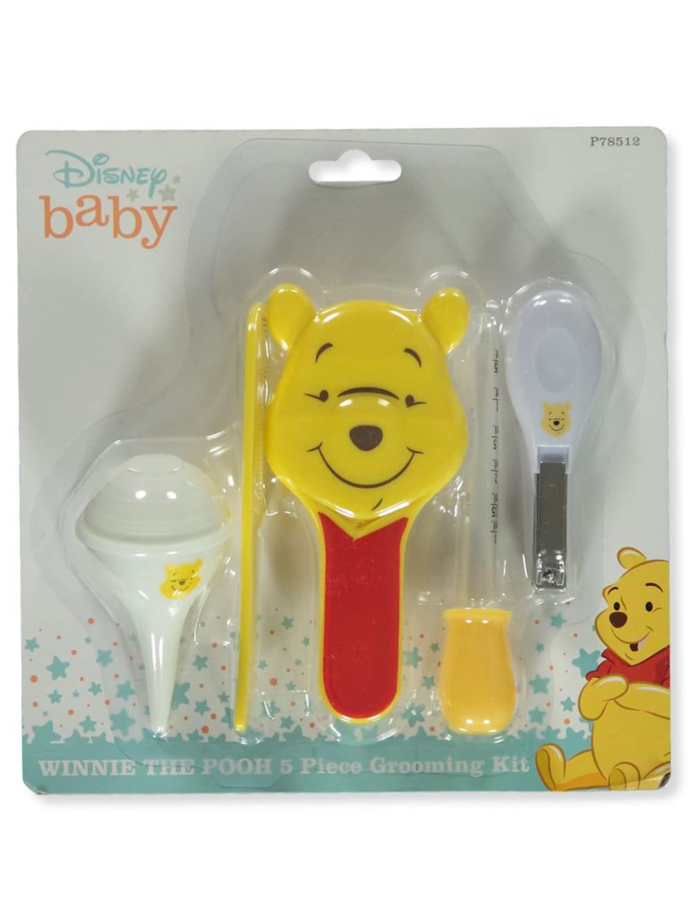 Disney Winnie The Pooh Baby Unisex 5-Piece Health & Grooming Kit – Yellow