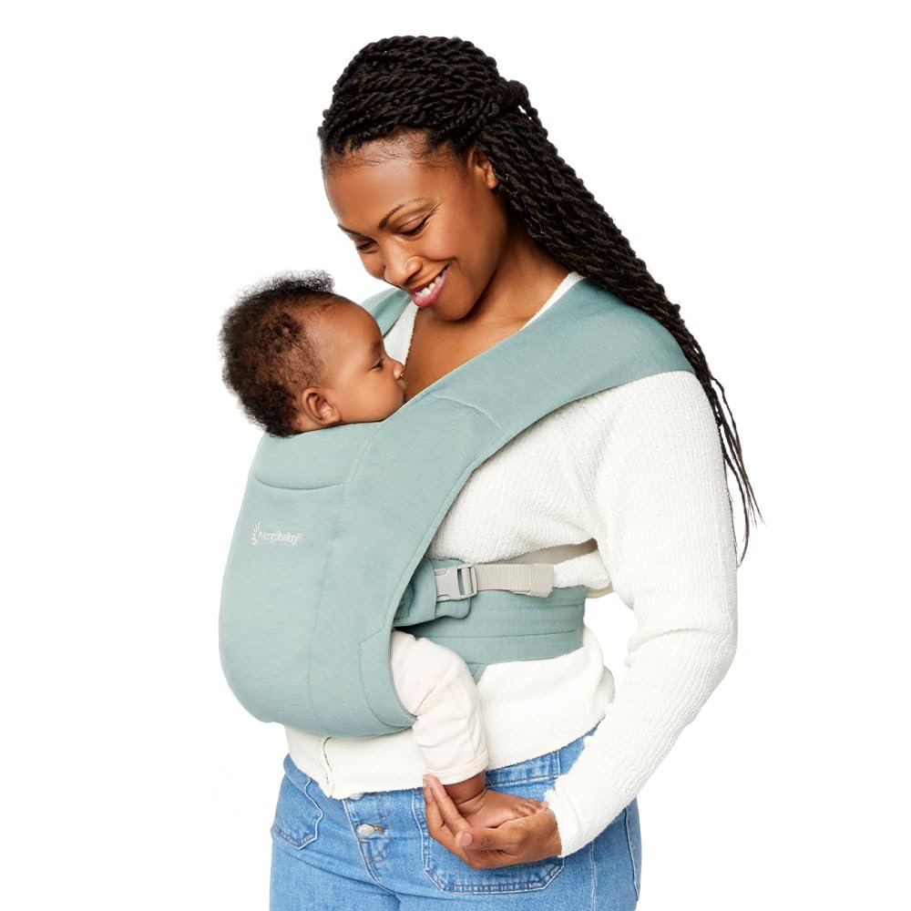 Ergobaby Embrace Newborn Baby Carrier for Infants 0-12 Months (7-25 lbs) – Ergonomic 2-Position Infant Carrier with Head and Neck Support, Hip-Healthy Positioning – Jade Green