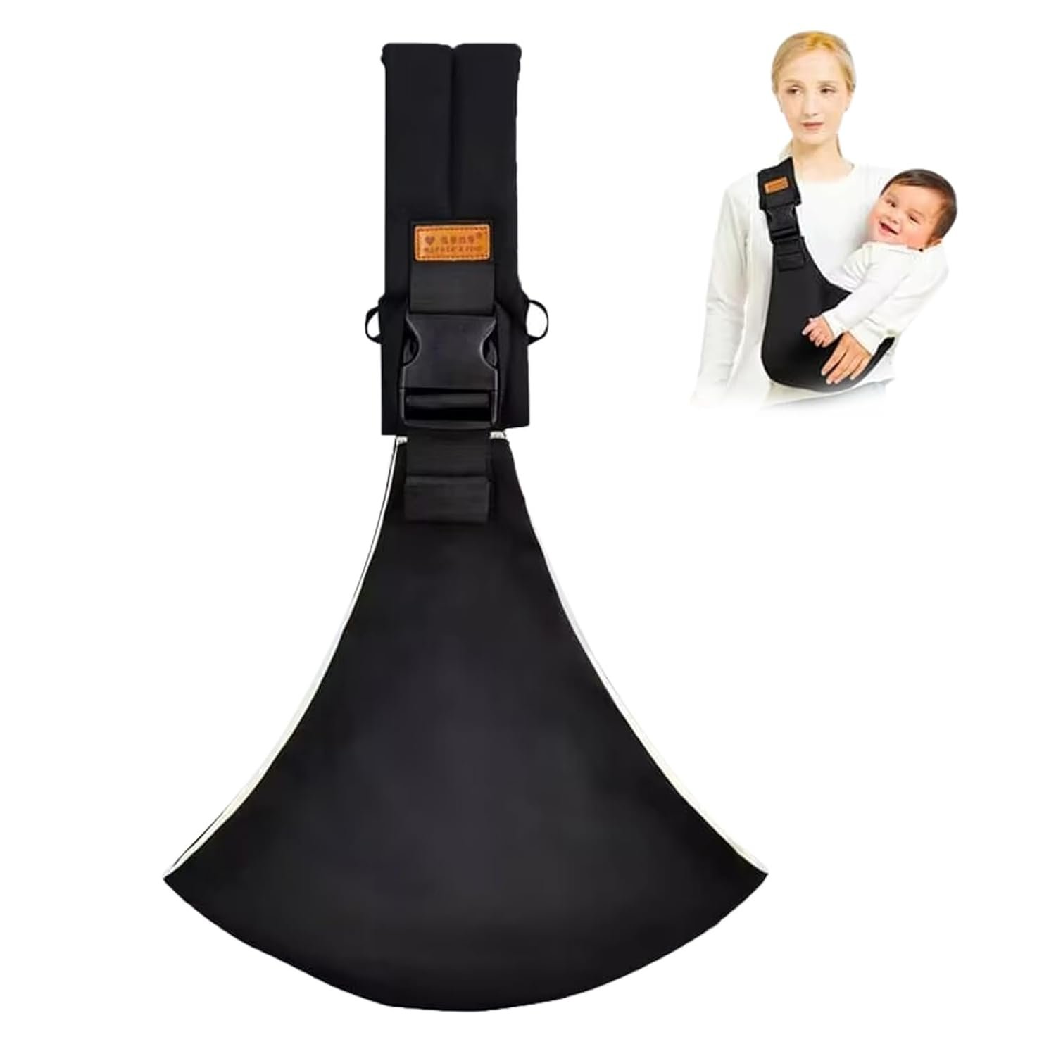 yemyig Baby Sling Carrier,Toddler Carrier, 2024 New Baby Carrier Newborn to Toddler,Portable Lightweight Non-Slip Hip Seat Carrier 10-30lbs(Black)