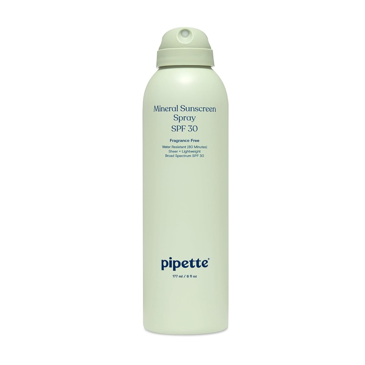 Pipette Baby Mineral Sunscreen Spray SPF 30, 6 oz, Water-resistant Non-nano Zinc Oxide Mineral Sunscreen, UVB/UVA Sunblock for Kids, Safe for Sensitive Skin | Baby, Broad Spectrum, Water Resistant, UVB/UVA, Non-Toxic, Sun Protection