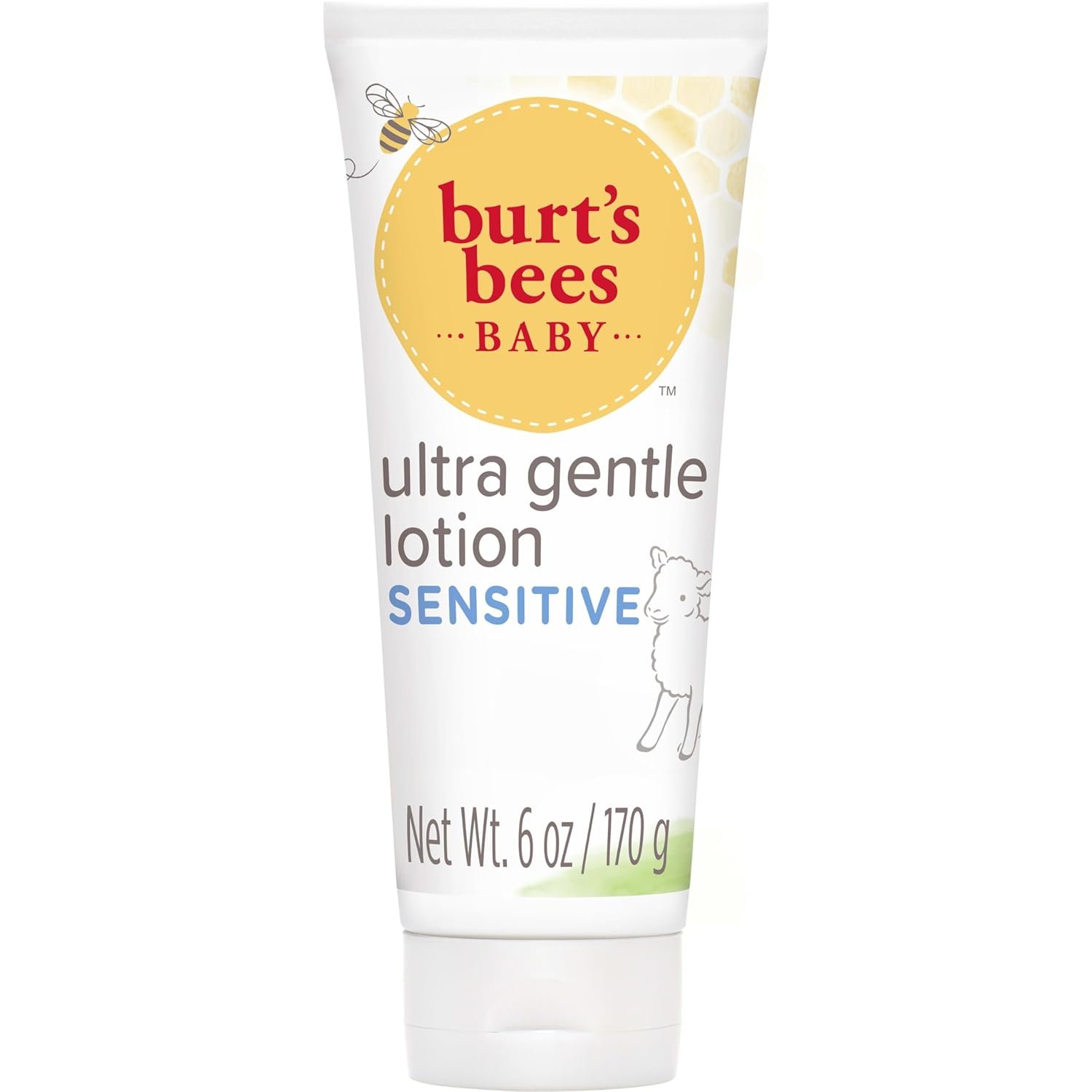 Burt’s Bees Baby Ultra Gentle Lotion with Aloe for Sensitive Skin, Pediatrician Tested, 99.0% Natural Origin, 6 Ounces