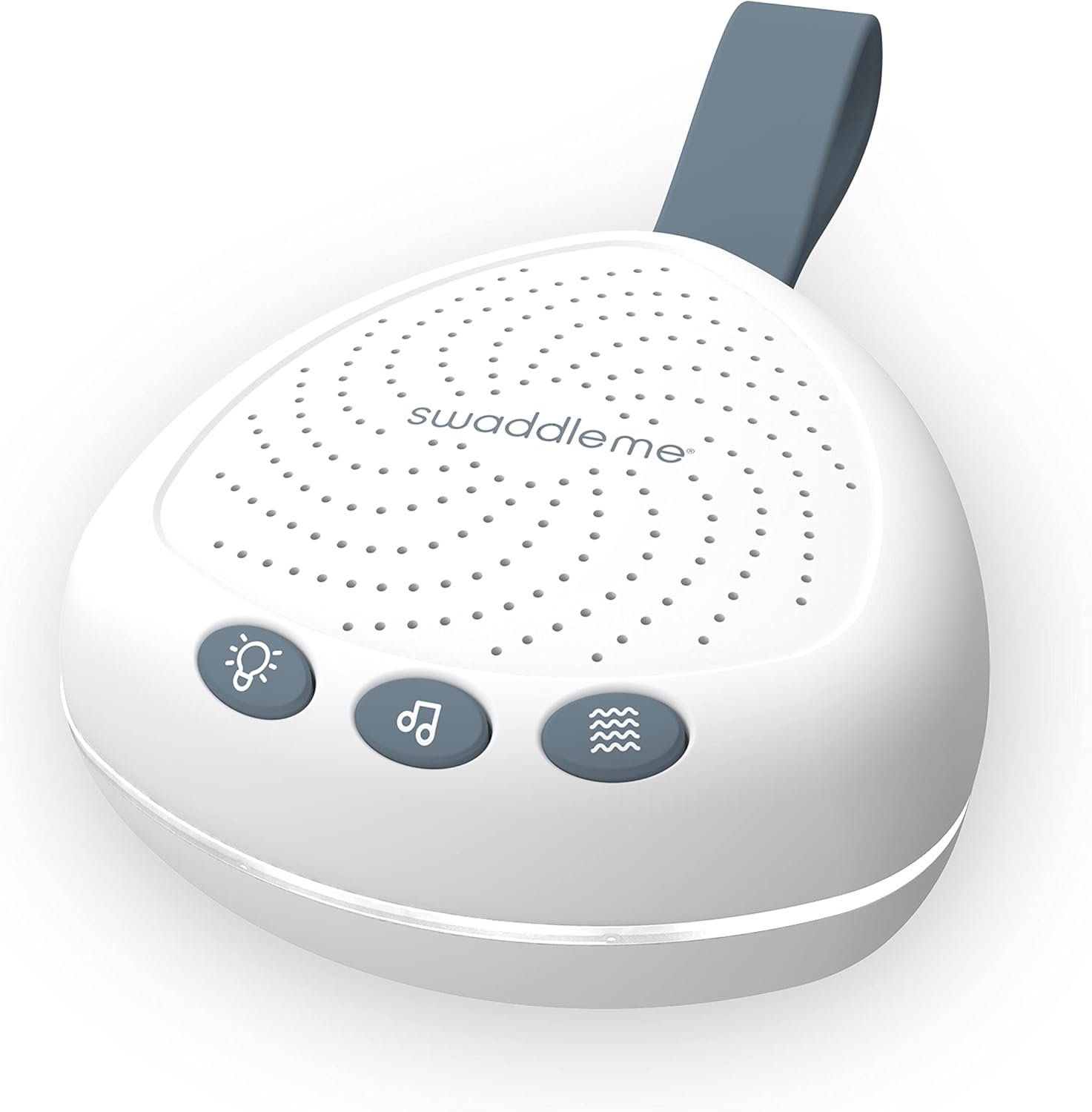 SwaddleMe by Ingenuity Soothe & Vibe – Portable Sound Machine & Soother for Baby, White