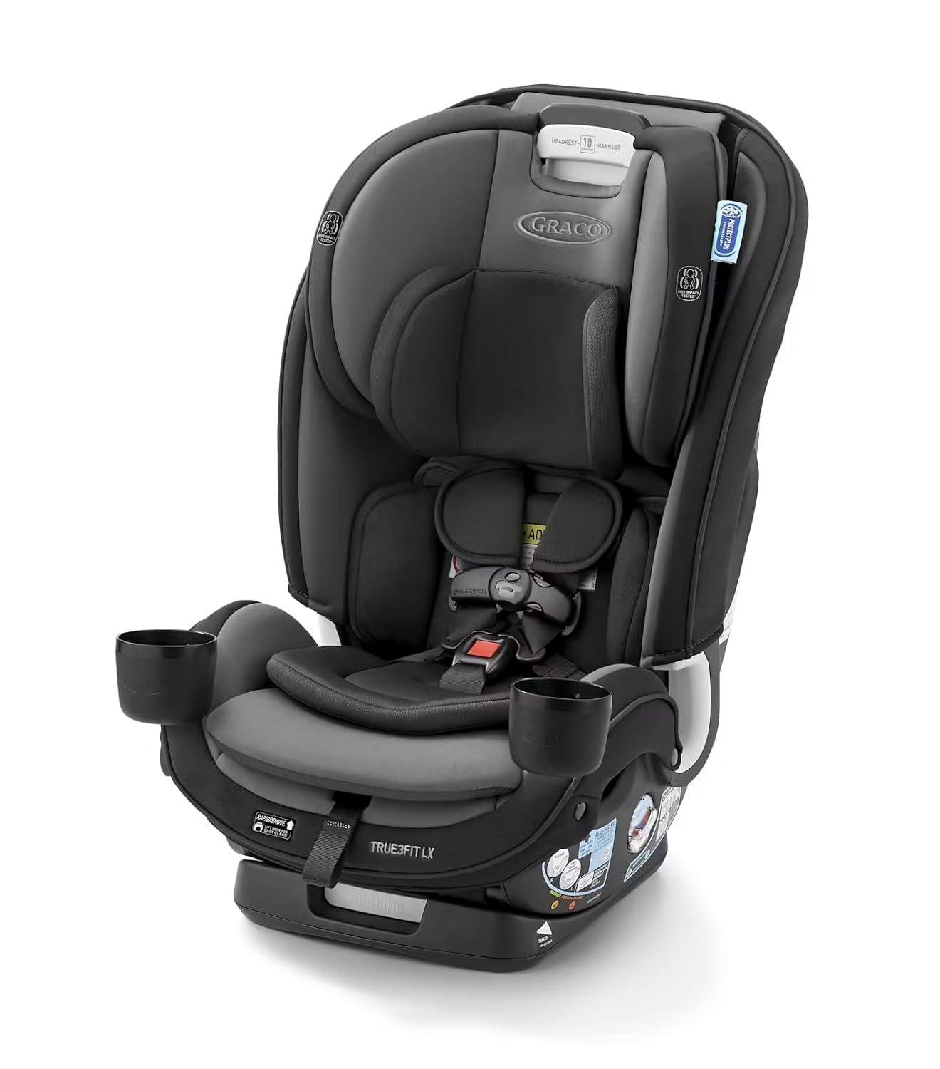 Graco True3Fit LX 3-in-1 Slimfit Car Seat, Rear Facing, Forward Facing to Highback Booster Car Seat, ft. Anti-Rebound Bar – Gotham