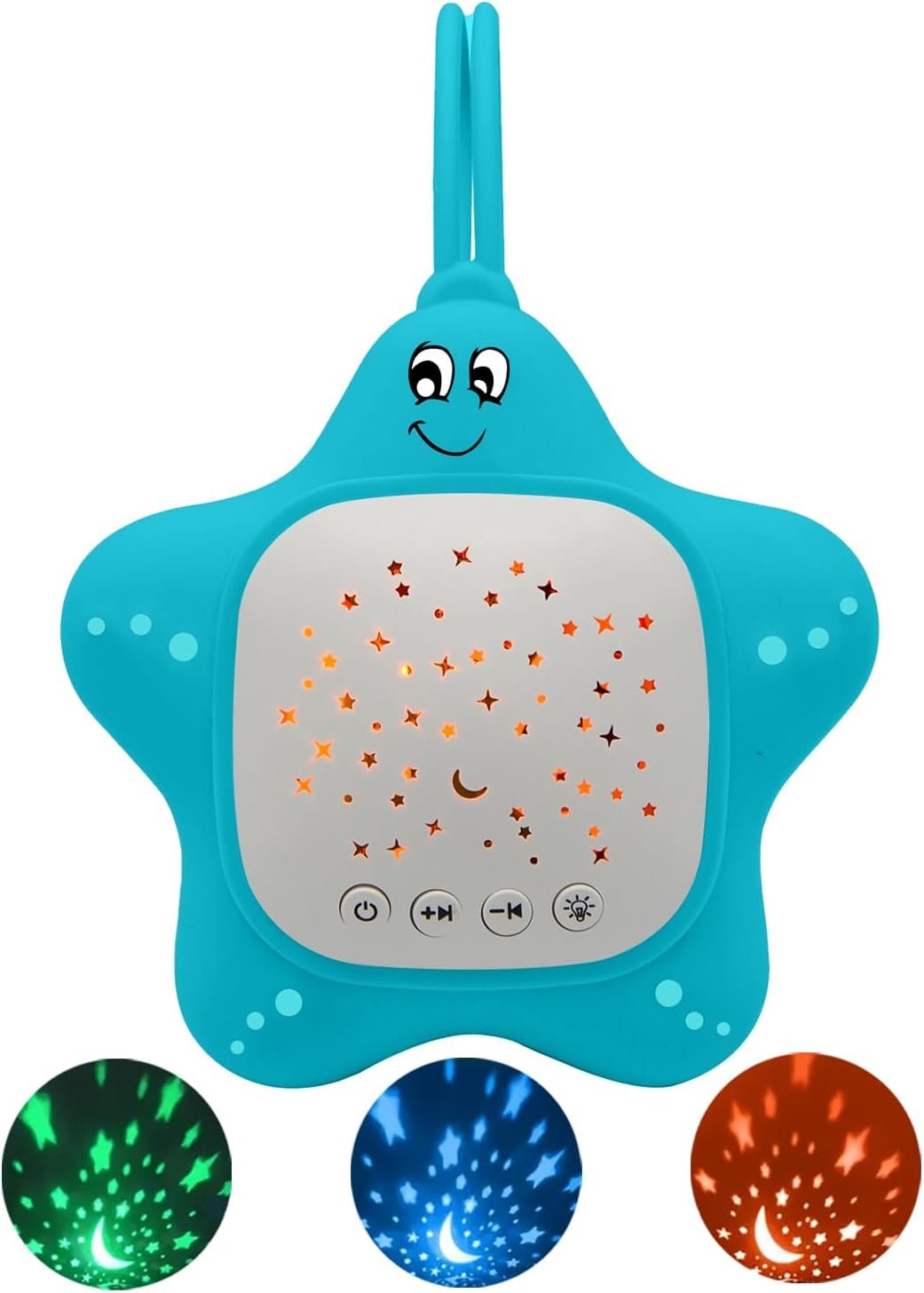 White Noise Machine for Baby with Star Projector | Sleep Aid Music for Nursery & Travel | Portable Sound Machine Lullabies for Infants, Toddlers, Kids