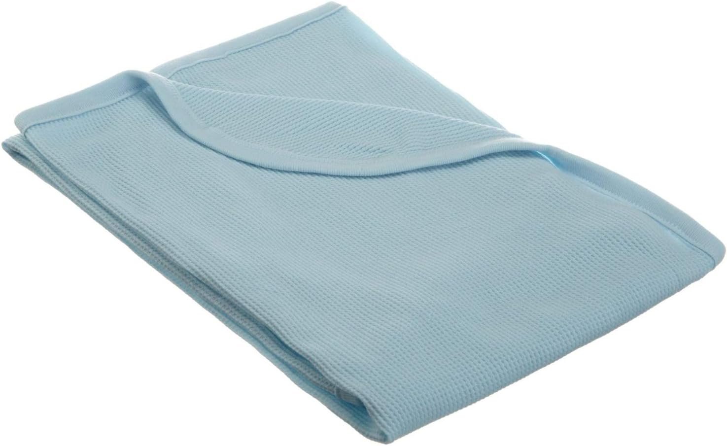 TL Care 100% Cotton Thermal Waffle Swaddle Blanket (30″ x 40″), Soft, Breathable & Stretchy, Blue, for Boys and Girls, Perfect for Swaddling, Travel and Gifting