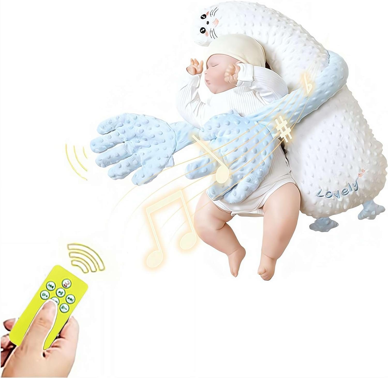 Electric Automatic Patting Device for Soothing & Comfort, Baby Soothers Toys Cute Animal Plush Stuffed Doll Portable Soothing Dolls for Home and Travel