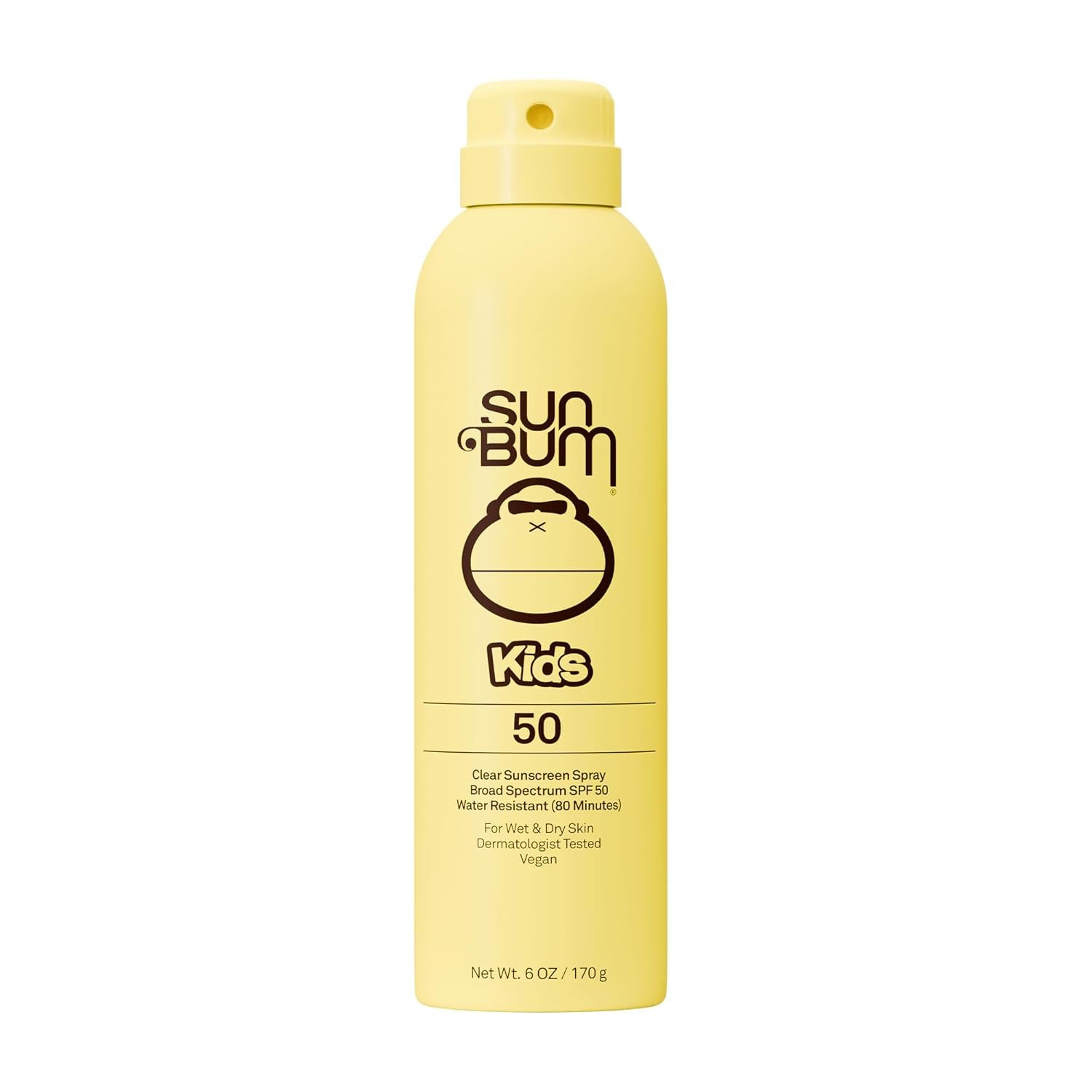 Sun Bum Kids SPF 50 Sunscreen Clear Body Spray – Broad Spectrum Water-Resistant with Vitamin E – Wet or Dry Skin Application – Hawaii 104 Act Compliant (Without Octinoxate & Oxybenzone) – 6 oz