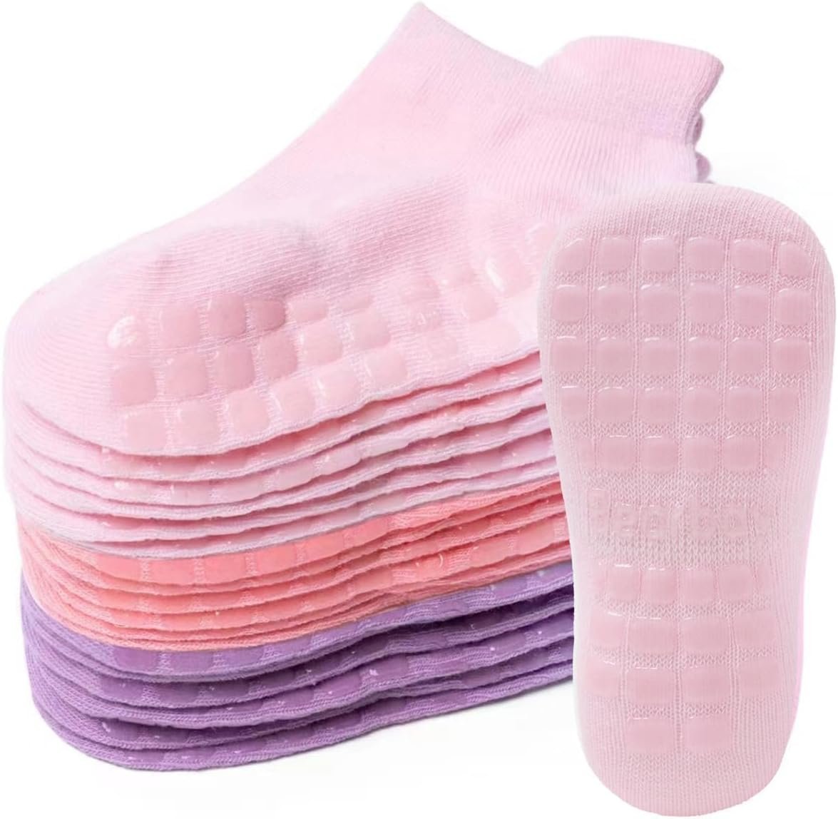 Baby Non Slip Ankle Socks with Grippers for 0 Months-10 Years Old Walking Socks