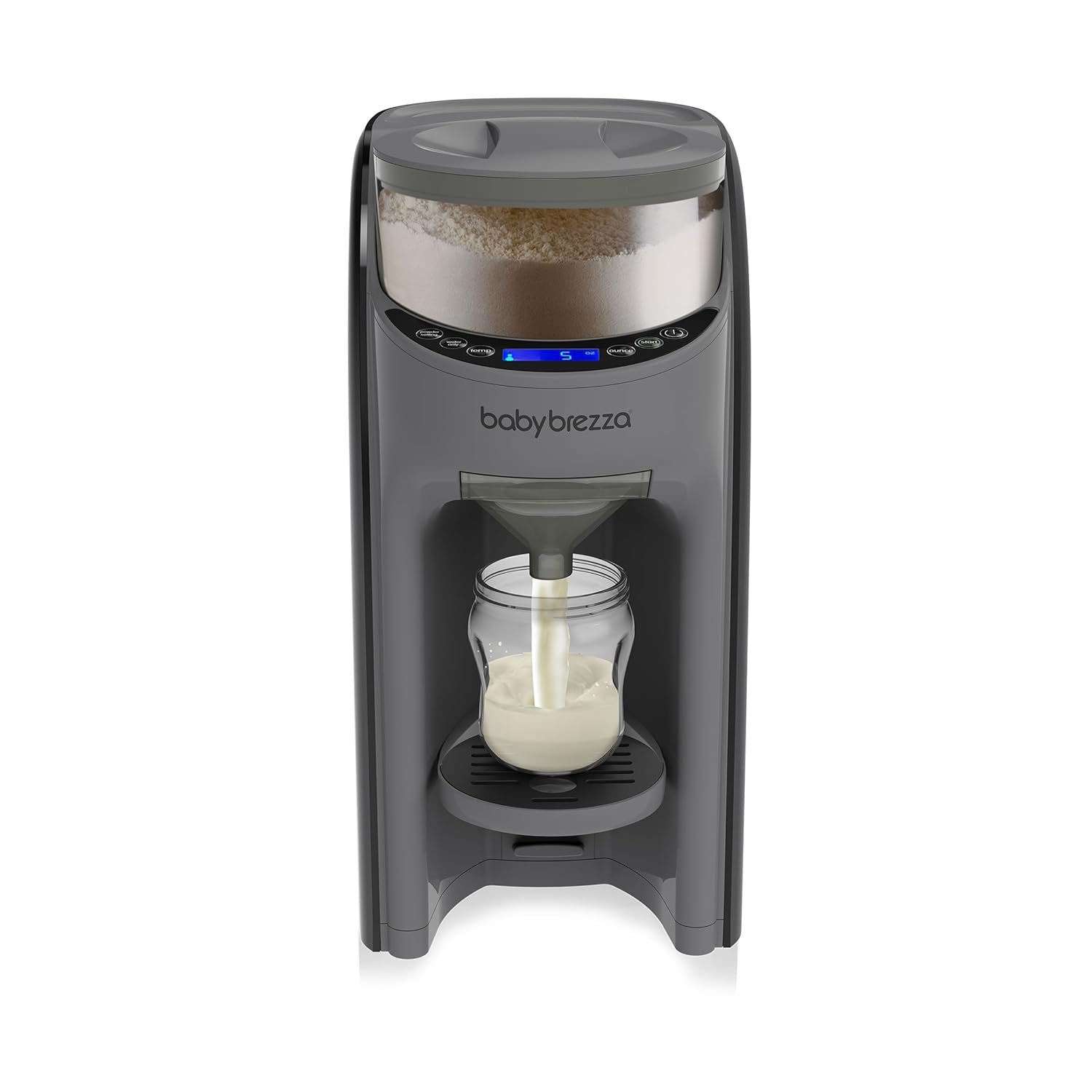 Baby Brezza Formula Pro Advanced Formula Dispenser Machine – Automatically Mix a Warm Formula Bottle Instantly – Easily Make Bottle with Automatic Powder Blending, Charcoal