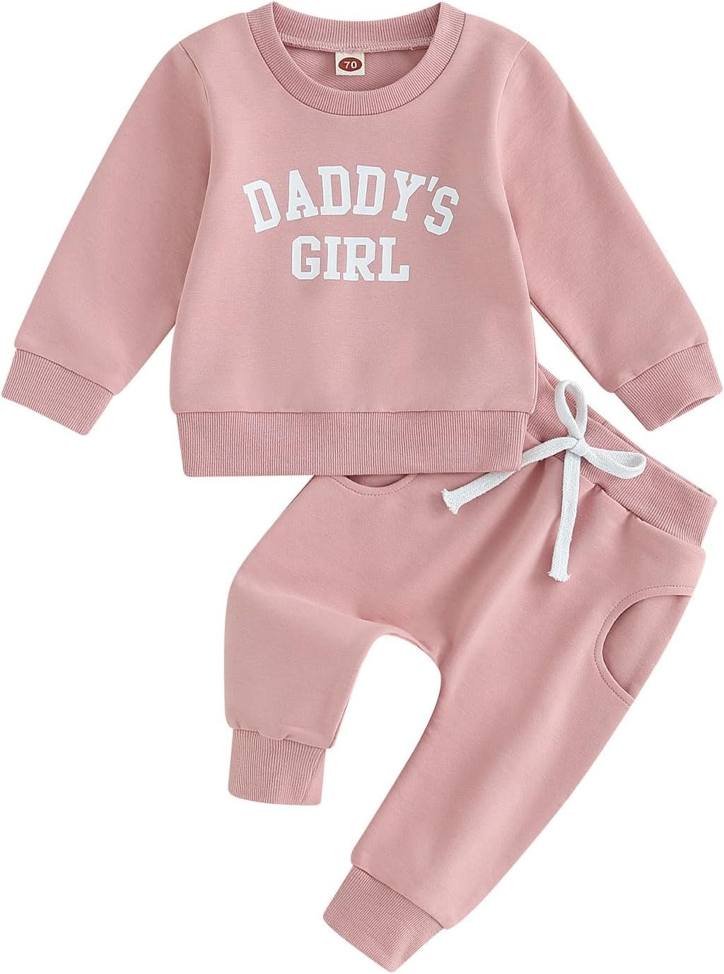 Toddler Newborn Baby Girl Fall Winter Outfits Long Sleeve Sweatshirt Tops Pants Headband 3Pcs Clothes Set