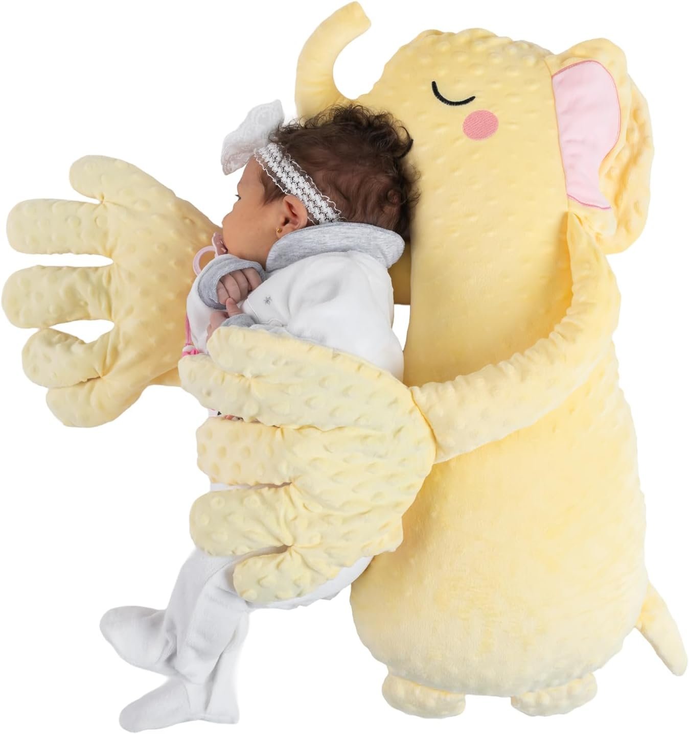 Baby Soothing Patting Hand – Longer Runtime with Remote and 3-Level Adjustable, Stuffed Animal for Baby Toddler Kids, Baby Patter Huggable Elephant, Soothing Companion Shower Gift, Baby Toys