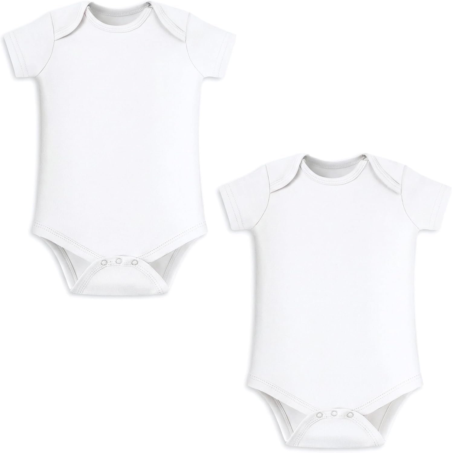 Unisex Baby Bodysuit, 100% Organic Cotton Short Sleeve Clothes, Ultra Soft Newborn Essentials for Boys & Girls