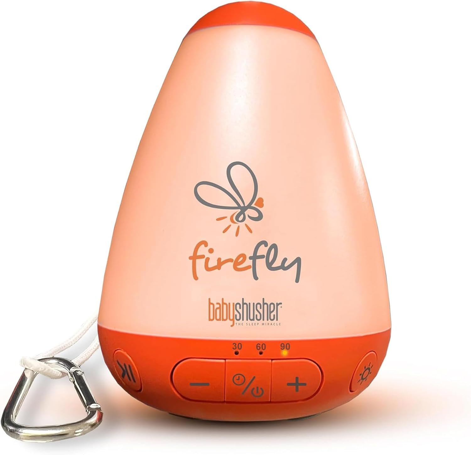 Baby Shusher Firefly Baby Soother for Crying Babies with Nightlight – White Noise Sound Machine, Baby Soother for Sleeping, Newborn Essentials for Crib, USB Rechargeable – 1 Count