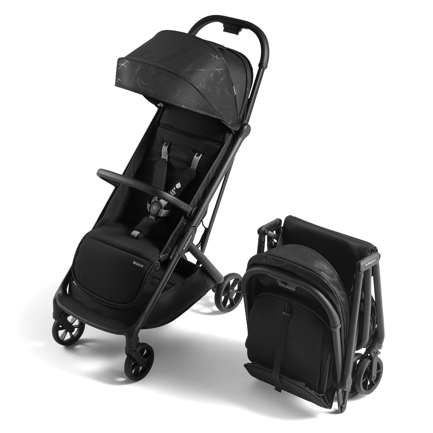Bc Babycare LiflyGo Lightweight Travel Stroller, One-Hand Triple-Fold Carry-On Stroller, IATA Size Compatible, Multi-Position Recline & Footrest for Newborn to Toddler, 14.3 lb, Self-Standing
