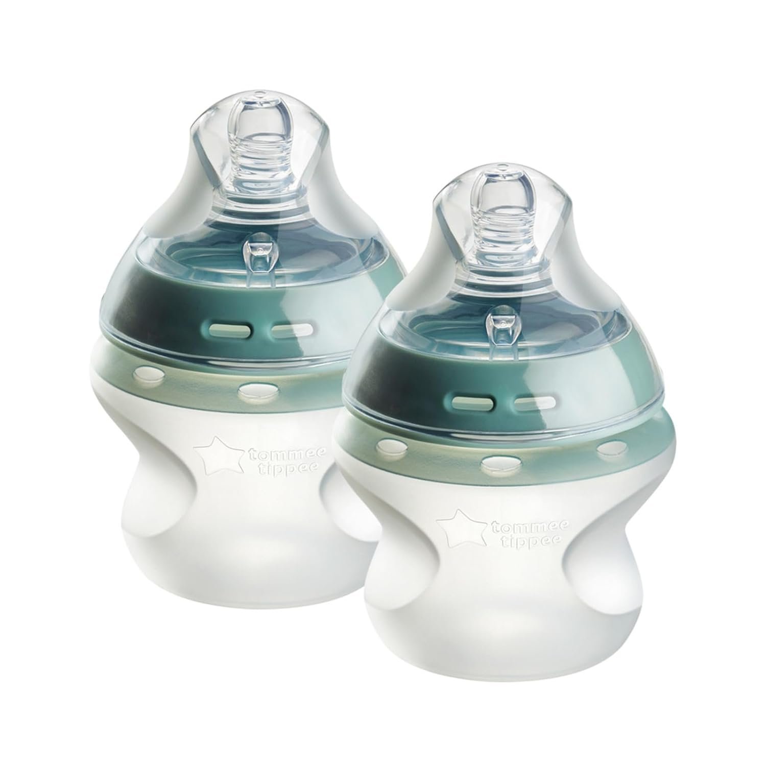 Tommee Tippee Natural Start Anti Colic 5 oz BPA Free Silicone Baby Bottles, 0+ Months, Silicone Feels Like Mother’s Skin, Slow Flow Breast-Like Nipple, Clear, Pack of 2