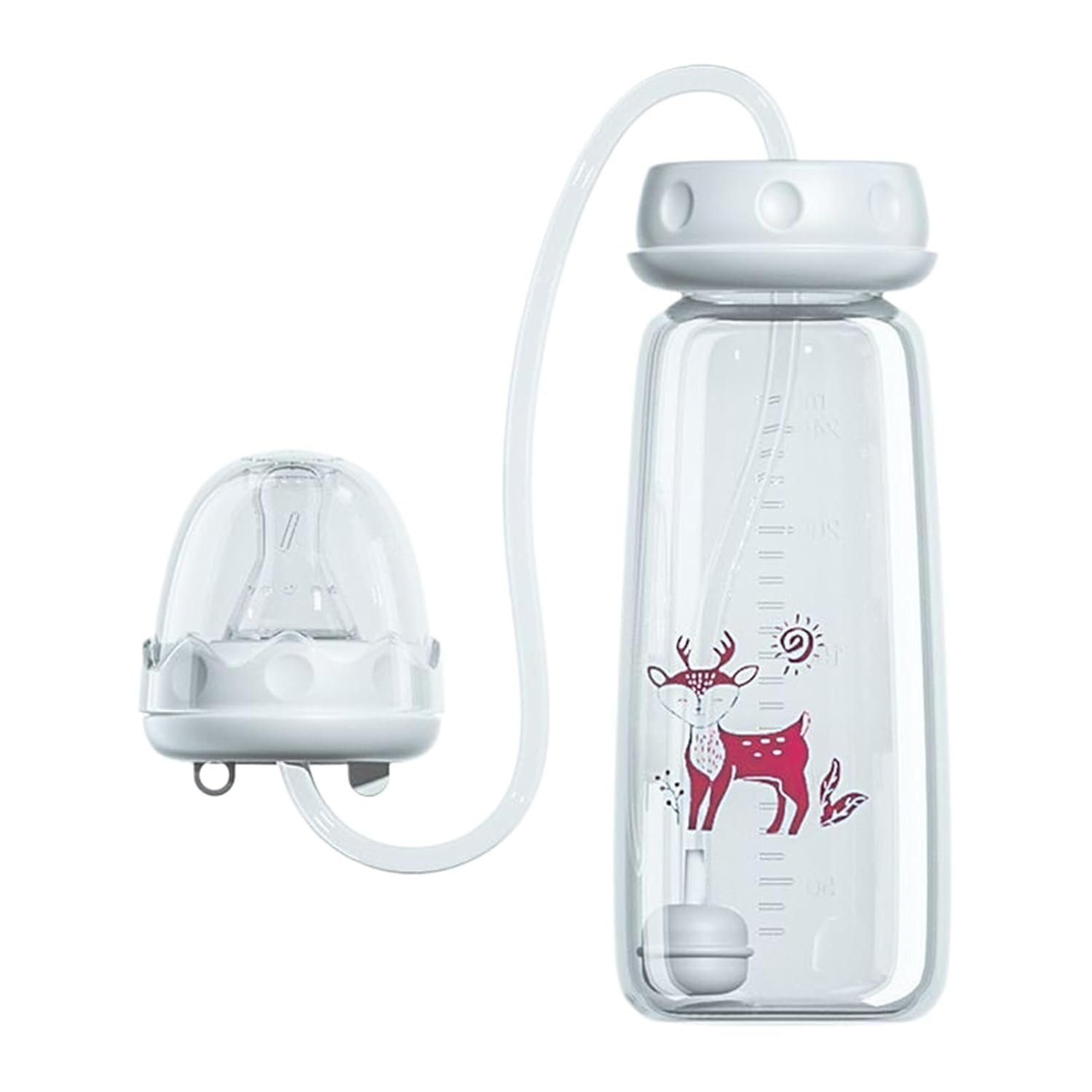 3-in 1 Hands Free Anti-Colic Babys Bottle, 2026 New Adjustable Fast Flow Milk Bottle – with Leakproof Silicone Sleeve, for Feeding at Home, Travel, Car, Bedroom, Hotel – Easy Grip for Boys & Girls