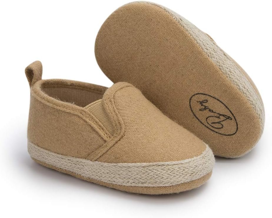 Meckior Infant Baby Girls Boys Canvas Shoes Soft Sole Toddler Slip On Newborn Crib Moccasins Casual Sneaker Austin Boy’s Flat Lazy Loafers First Walkers Skate Shoe