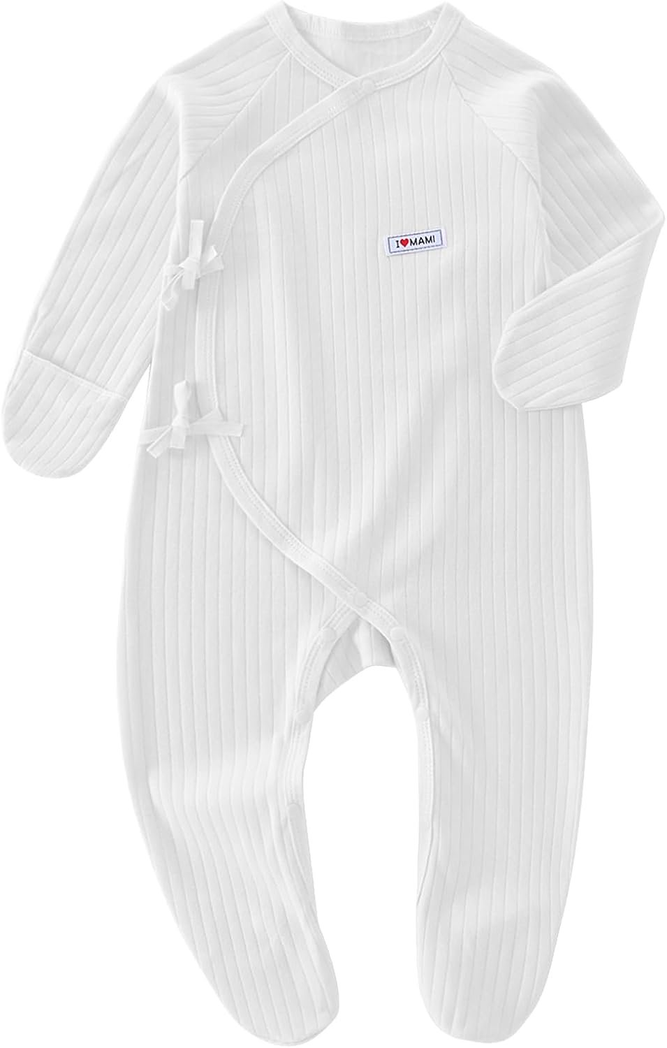 Newborn Baby Cotton Unisex Onesie, Comfortable Ribbed Long Sleeve Clothes, Baby Boy’s Girl’s Outfits