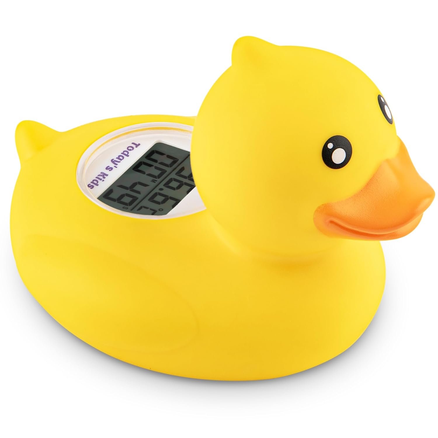 Todays Kids Duck Baby Bath Thermometer & Clock – Fahrenheit & Celsius Baby Essentials – Room & Water Thermometer – Soft Material