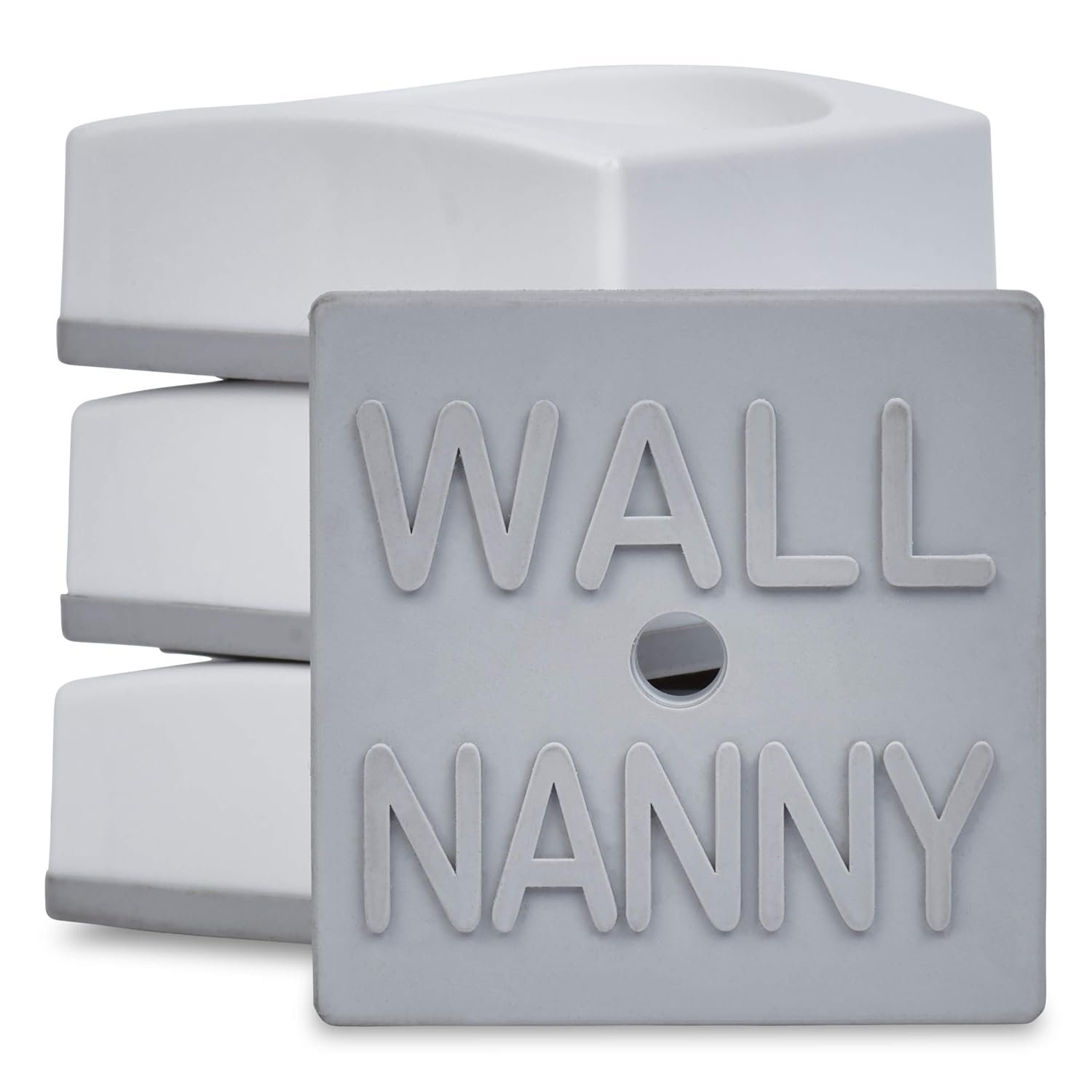 Wall Nanny Mini – Smallest Baby Gate Wall Protector (Made in USA) Protect Walls & Doorways from Pet Gates & Dog Gate Spindles – Child Pressure Mounted Baby Gate for Stairs Wall Cup (White) 4 Pack