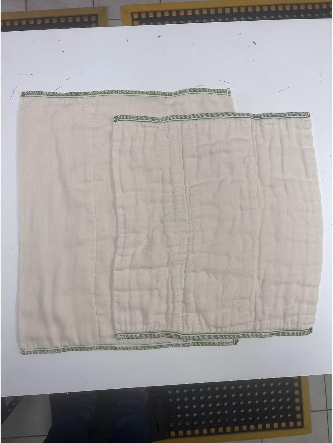 Geffen Baby Organic Cotton Cloth Diaper Prefolds – 6 Pack | Prefold Cloth Diapers | Reusable Diaper Inserts, 4x8x4 Medium (14×17) | Soft & Absorbent for Baby – Lush Meadow