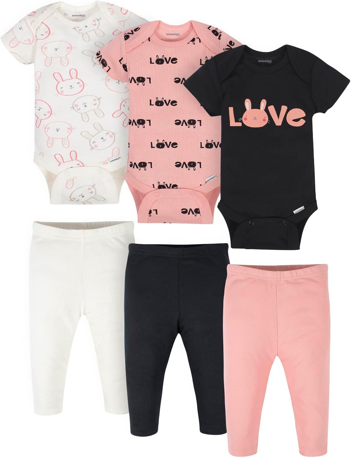 Onesies Brand Unisex Baby 3 Outfit Bundle Mix Match Pants Set