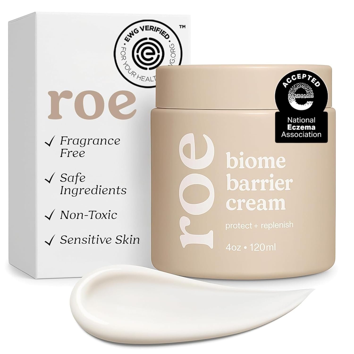 Roe Wellness- Baby Cream Lotion Ointment EWG Verified Non-Toxic Ingredients | Full Body Biome Barrier | Dry Skin, Itch Relief, Moisturizing, All Over Ointment | Toddlers & Kids