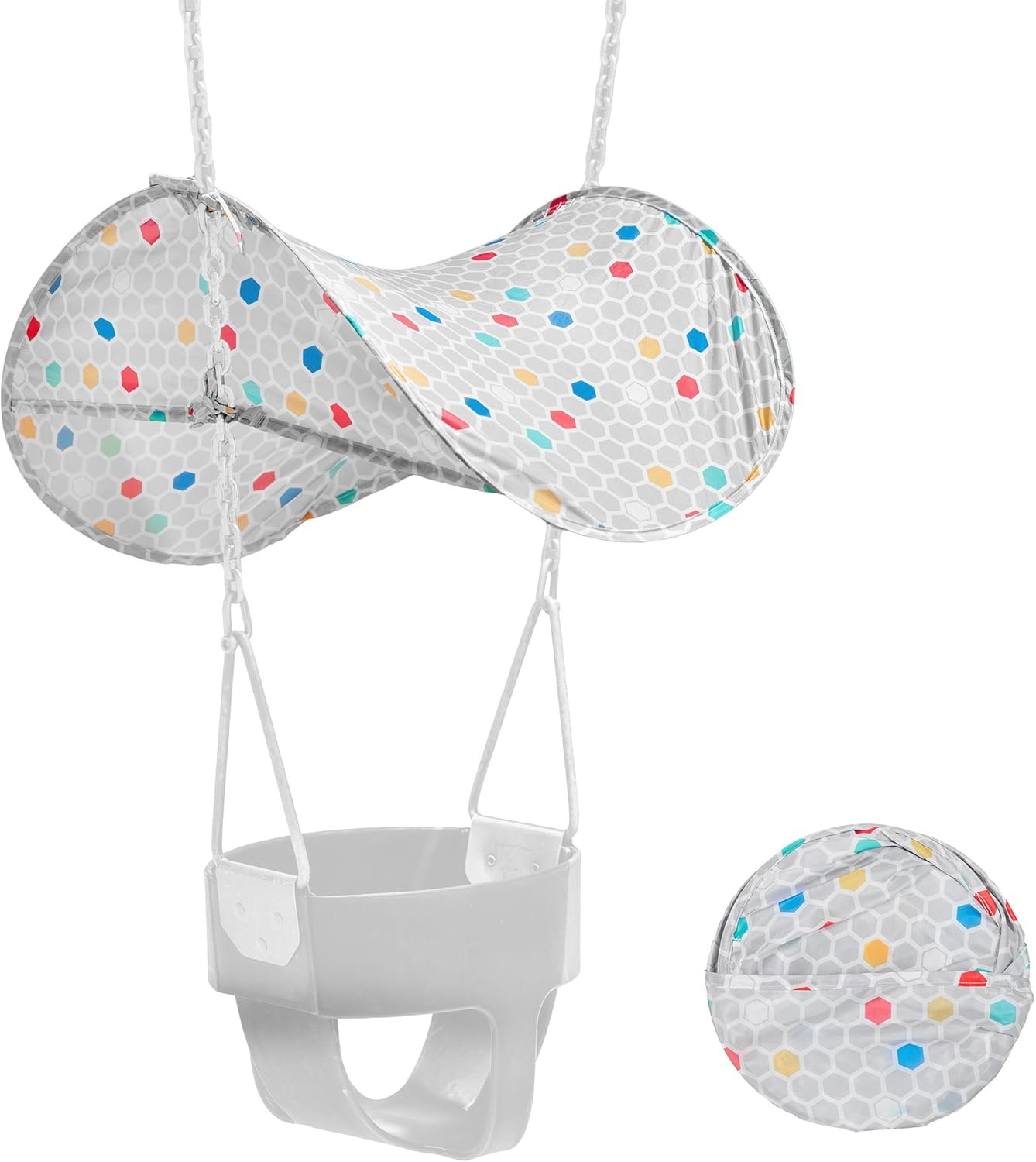 Swing Shade for Outdoor Baby Swings – Portable Folding Sunshade for Toddlers, Durable UV-Resistant Canopy, Easy Installation, Fits Most Swing Sets