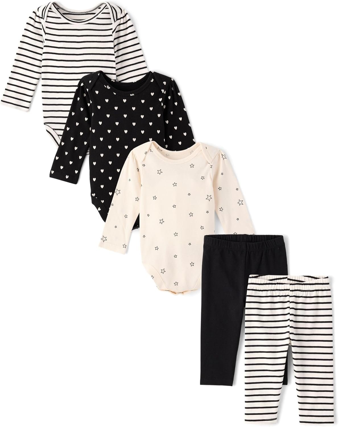 The Children’s Place Baby Girls’ And Newborn Long Sleeve Bodysuit and Pants,playwear Sets