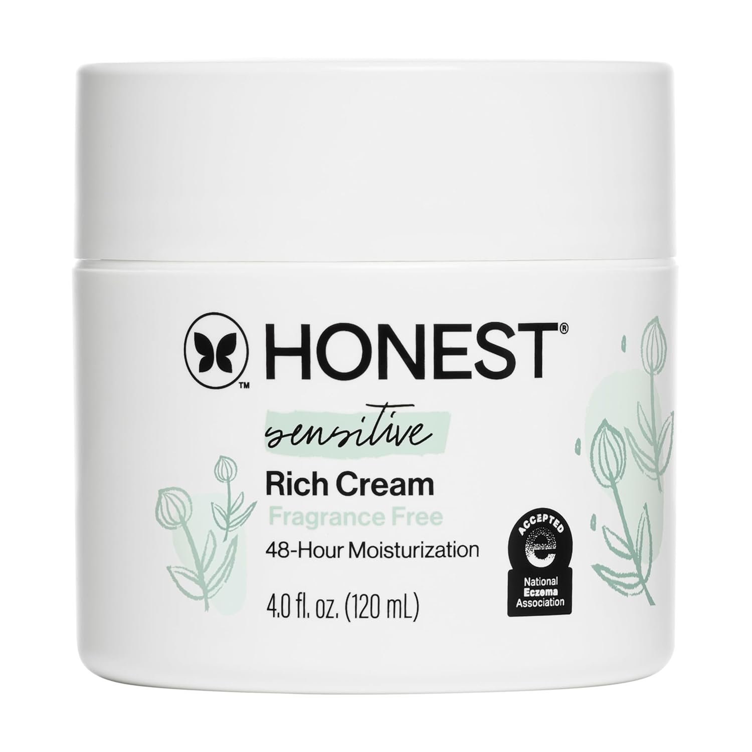The Honest Company Sensitive Skin Rich Cream, Shea Butter, Blend of Bisabolol + Ginger Root Extract, Safe for Baby’s Sensitive Skin, Dermatologist Tested, Hypoallergenic, Fragrance Free, EWG Verified