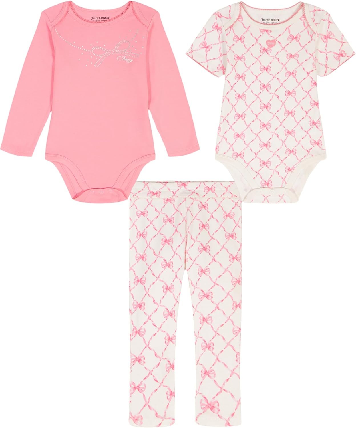 Juicy Couture Baby Girls’ 2-pack Bodysuit and Pants Set