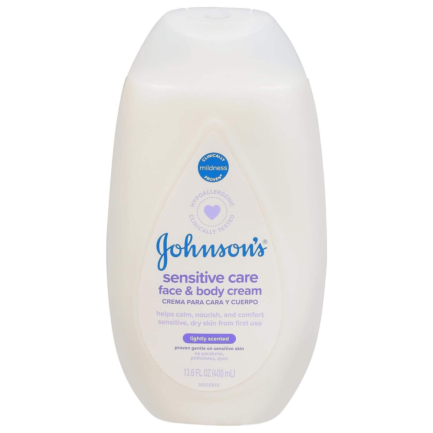 Johnson’S, Sensitive Care Baby Face & Body Cream Lightly Scented, 13.6 Fl Oz