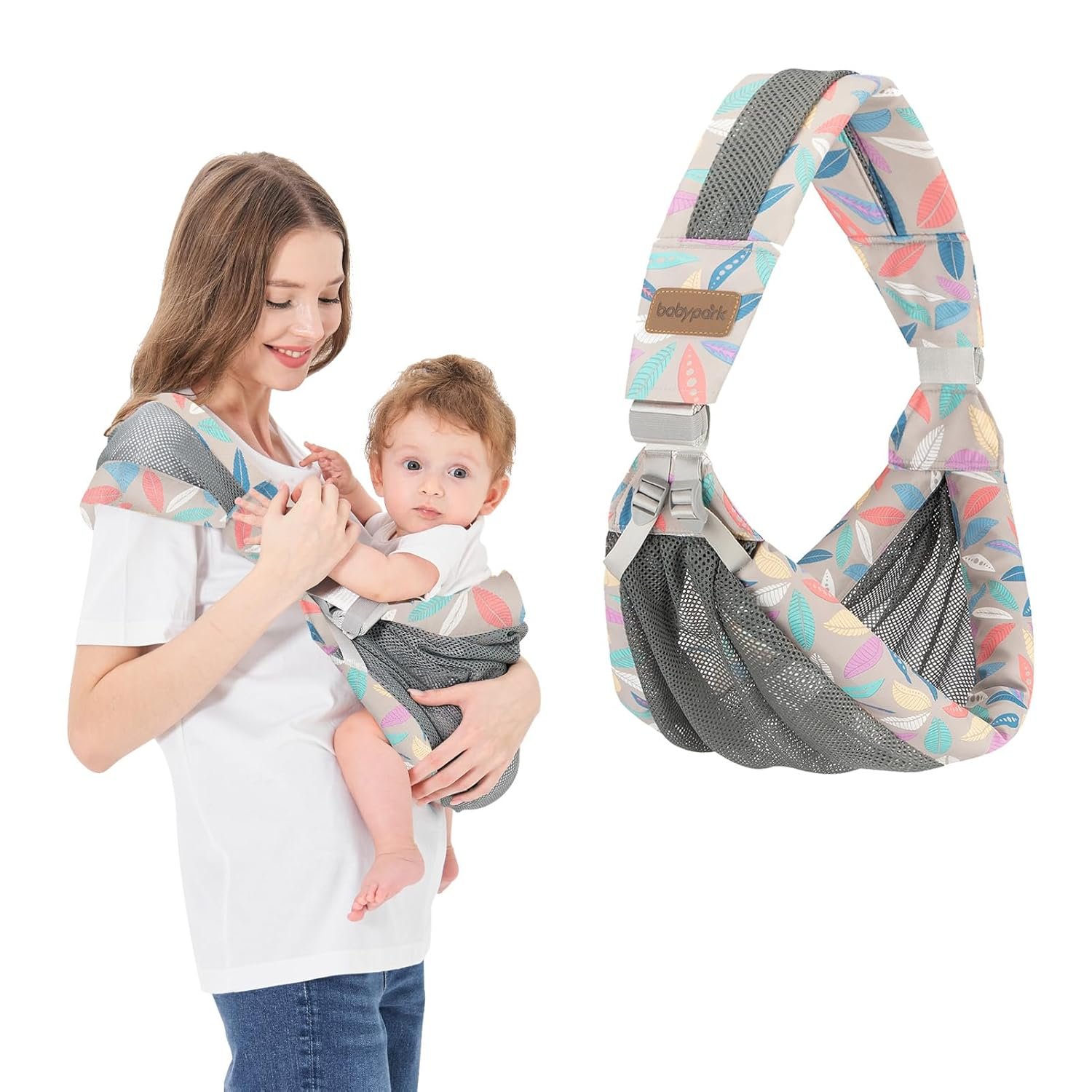 IULONEE Baby Wraps Carrier Baby Carrier Newborn to Toddler Lightweight Infant Wrap Sling Baby Holder Adjustable Toddler Carrier Holder Ergonomic Baby Sling for Newborn Up to 6-36 Months (Blue)