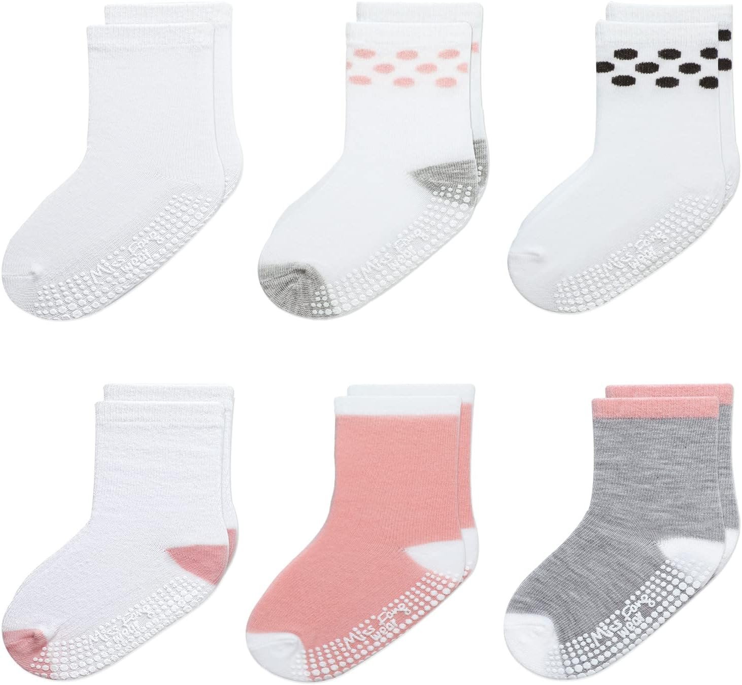 Baby Socks With Non Slip Grips – Toddler & Infant Socks For 0-6, 6-12, 12-36 Months – Baby Boy & Girl by Miss Fong Wear