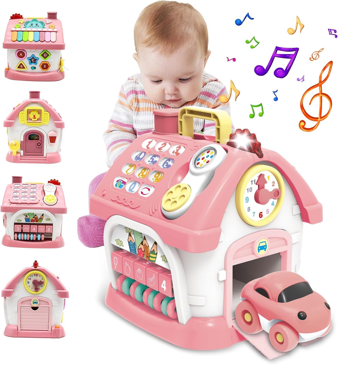 Ming You Montessori Toys for 1+ Year Olds Girl Gifts – 8-in-1 Musical Learning House Baby Toy 6-12 12-18 Months, Toddler Toys Age 1, 2 Year Old Girl Birthday Gifts