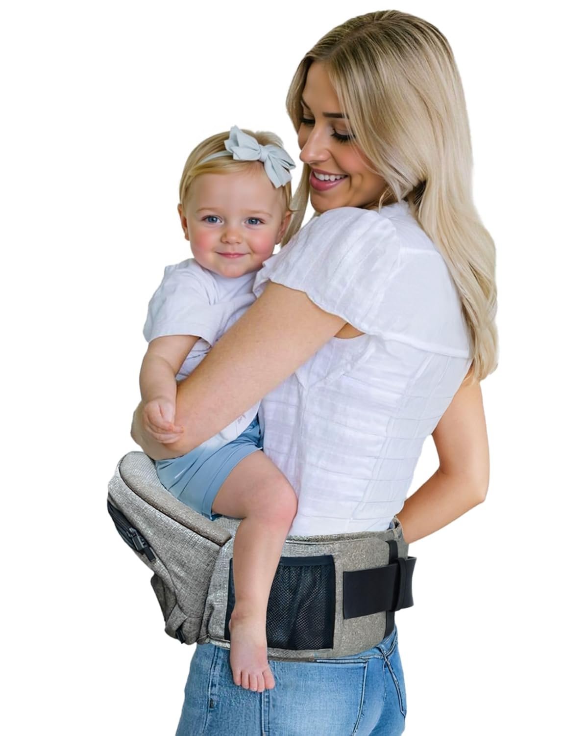 Baby Hip Carrier, Baby Carrier with Hip Seat,Ergonomic Design – Safety Toddler Carrier with Wide Waistband, Secure Buckles, Padded Support, Storage Pockets – for Newborns to 3 Years