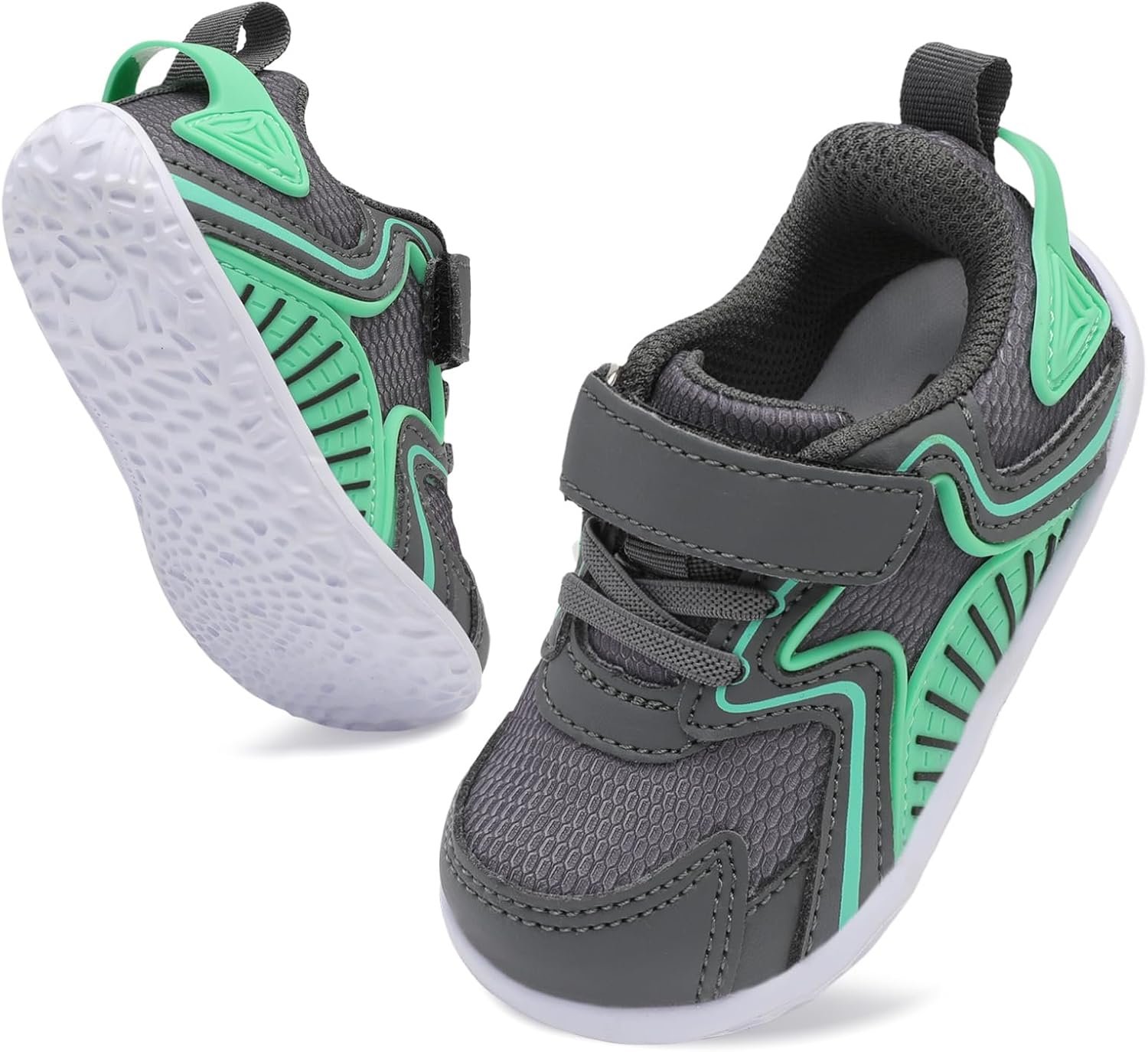 L-RUN Baby First Walkers Shoes for Boys & Girls Non-Slip Soft Sole Toddler Sneakers Lightweight & Breathable Mesh