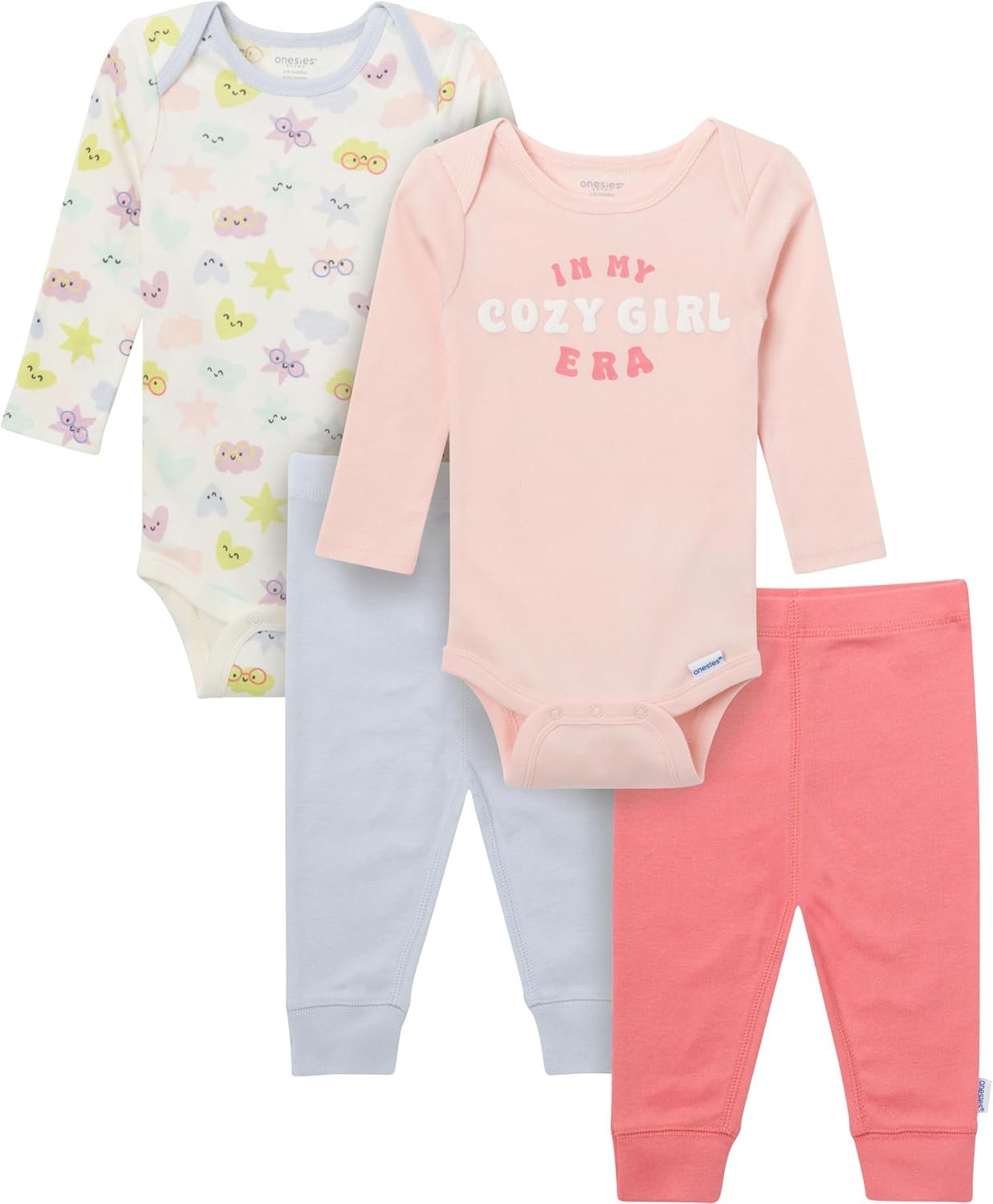 Onesies Brand, Unisex Baby, 4-Piece Bodysuits and Pants