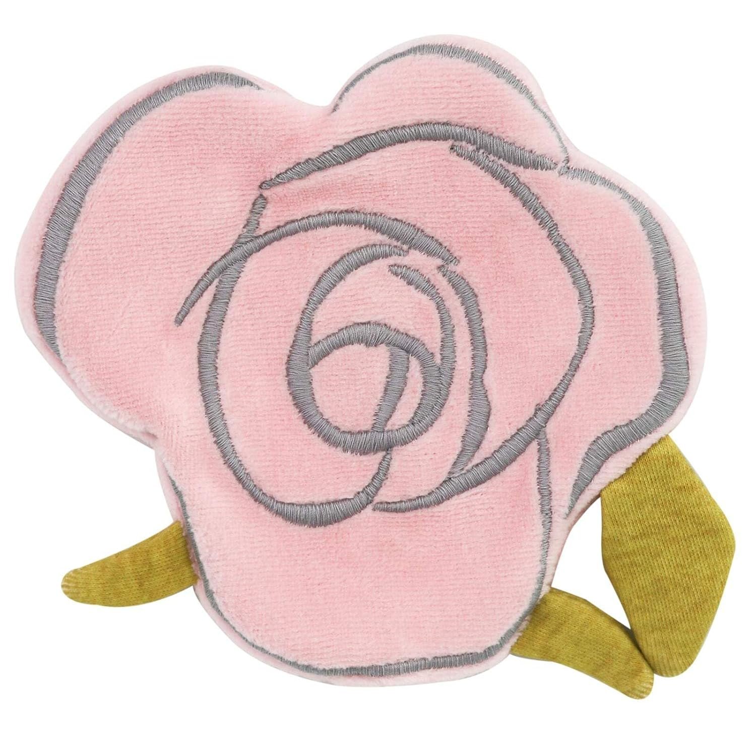 Scrunchie Flower Rose Baby Crinkle Toy – Soft Organic Fabric Infant Sensory Toy | Lightweight Newborn Developmental Rattle Alternative with Crinkle Sound & Textures (0+ Months)