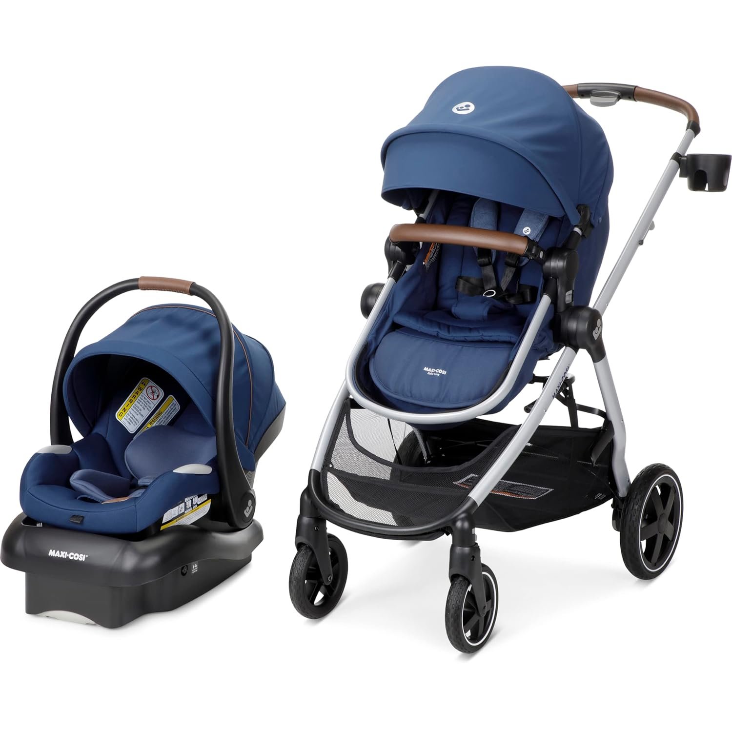 Maxi-Cosi Zelia™ Luxe 5-in-1 Modular – Baby Travel System Car Seat and Stroller, Infant Car Seat and Stroller Combo, Baby Car Seat and Stroller Combo in New Hope Navy