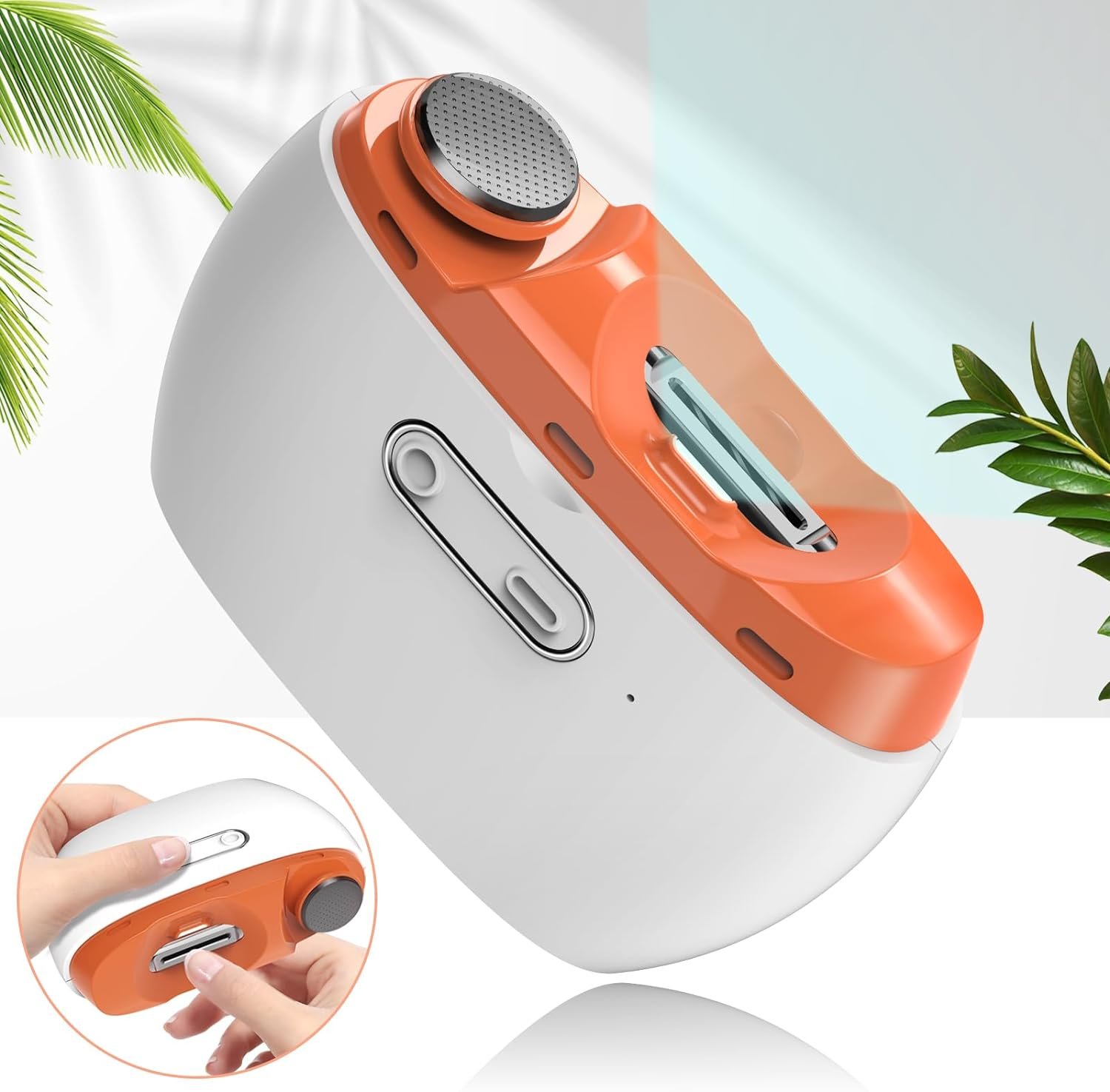 3-in-1 Electric Nail Trimmer for Thin Nails (Up to 1.4mm) – USB Rechargeable Automatic Nail File for Baby & Seniors, 2-Speed, LED Light