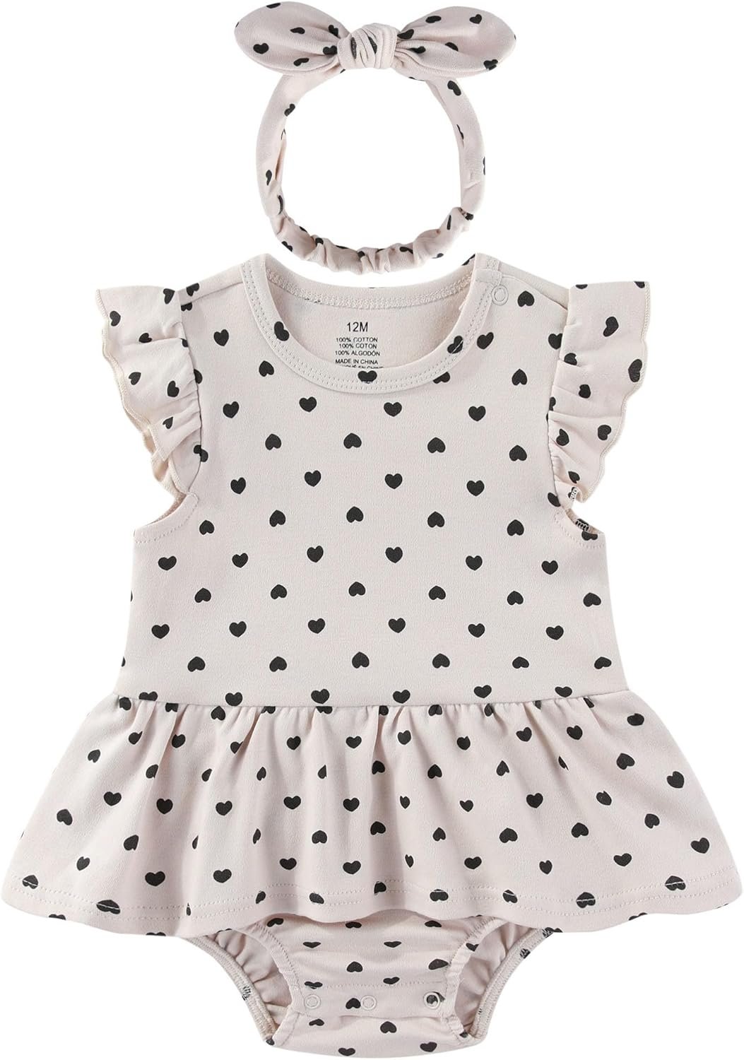 Baby Girl Clothes Summer Ruffled Sleeve Romper Dresses Infant Outfit Set