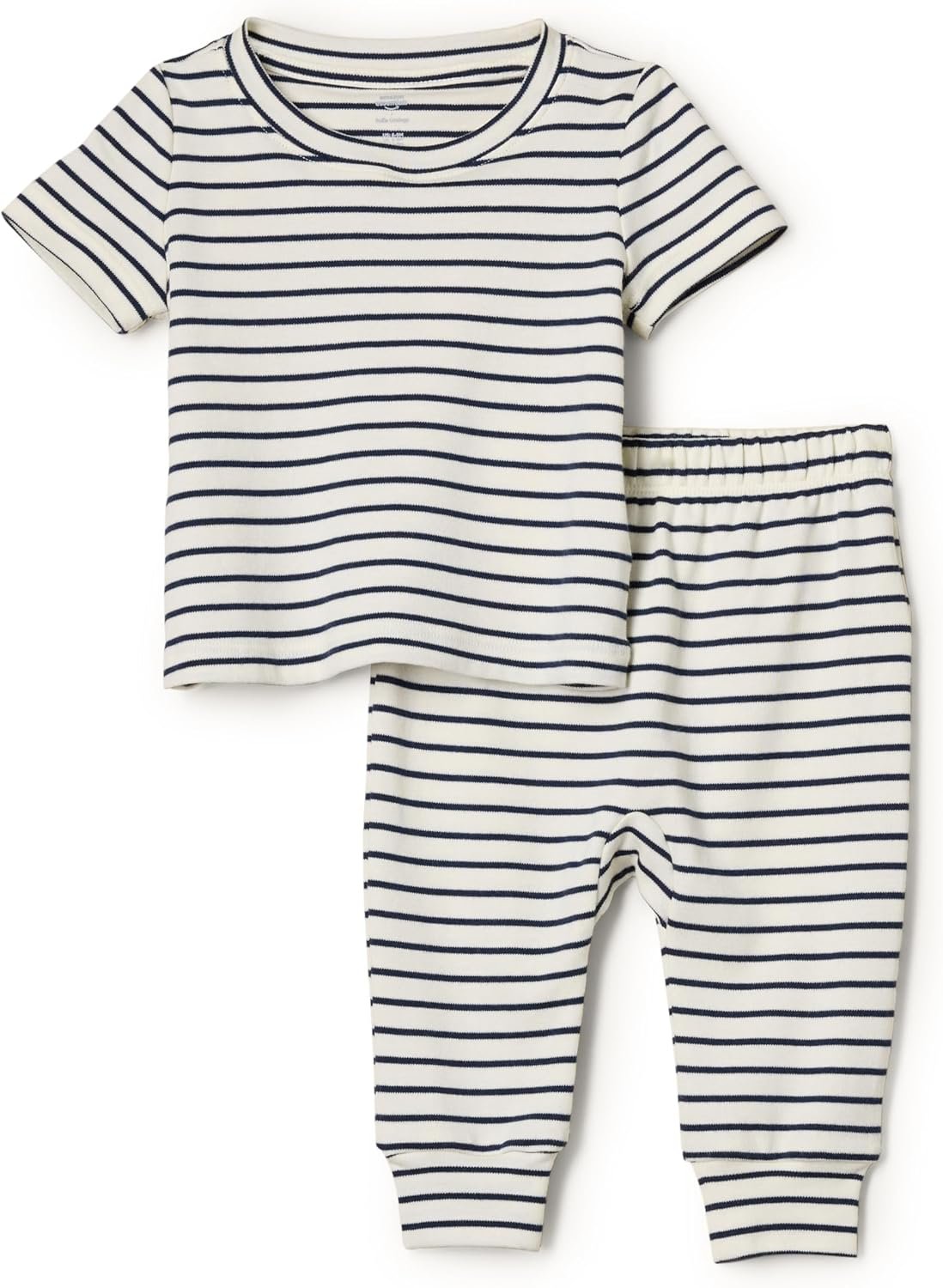 Amazon Essentials x Sofia Grainge Unisex Toddlers and Babies’ Cotton Knit Short Sleeve Shirt & Pants Set