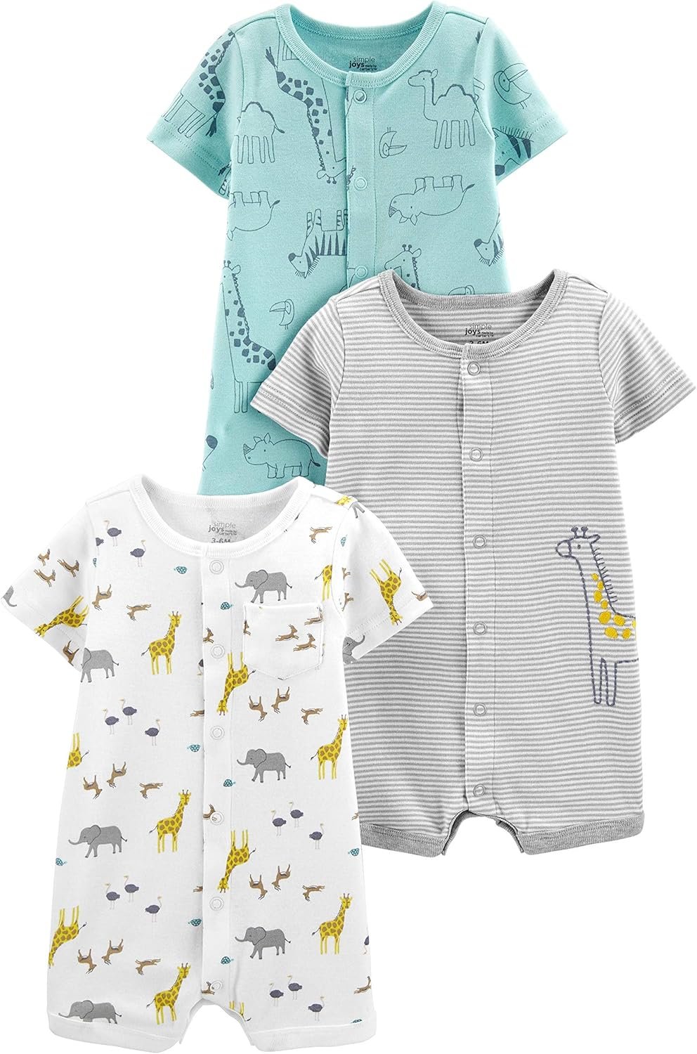 Simple Joys by Carter’s Baby 3-Pack Snap-up Rompers