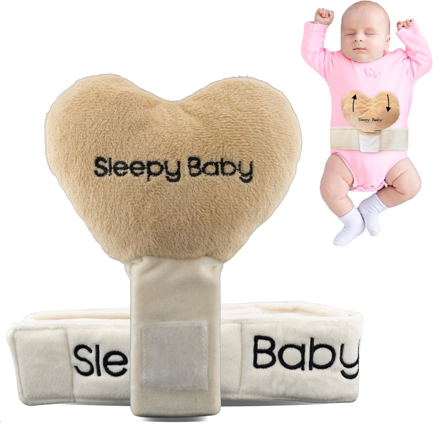 Sleepy Baby Portable Nursery Sound Machine | Gentle Shushing Sounds & Rhythmic Tapping | Adjustable Speeds with Soft Belt