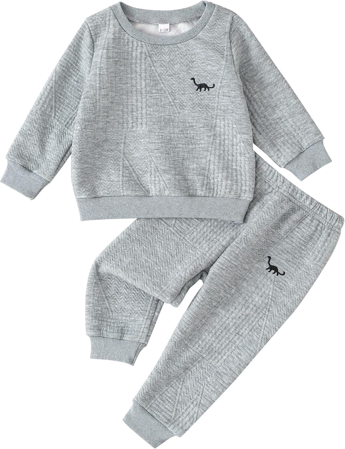 Rosibel Toddler Baby Boy Clothes Set Long Sleeve Sweatshirt and Pants Fall Winter Outfits for Infant 6M-3Y