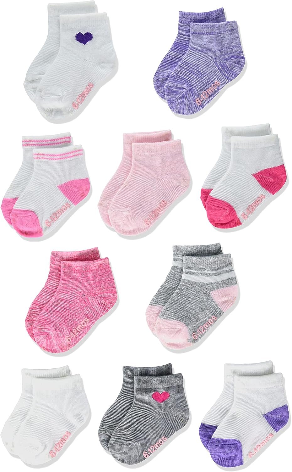 Hanes Baby And Toddler Socks, Non-slip Grip Ankle Socks, Boys’ and Girls’, Multipacks