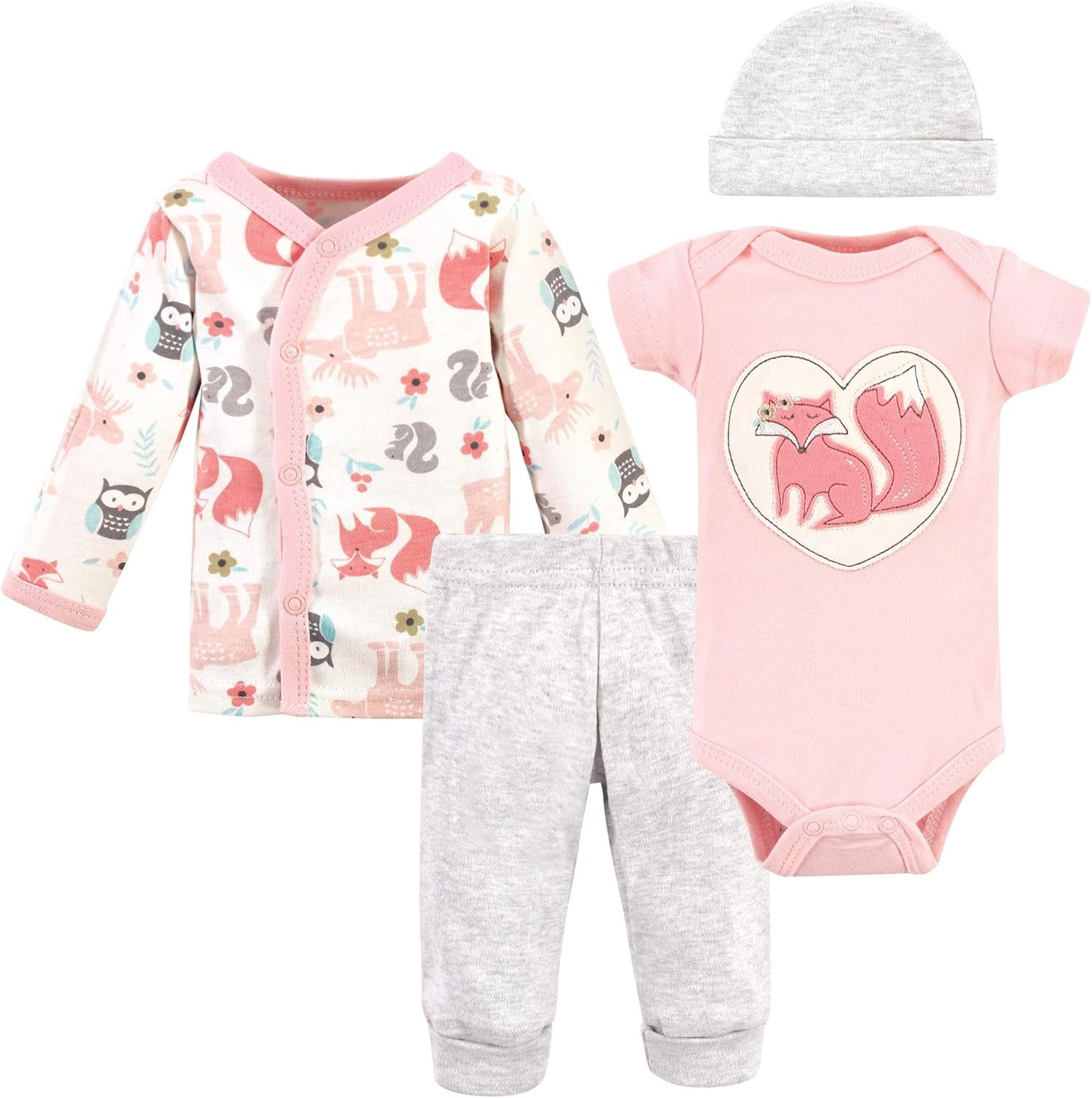Hudson Baby Unisex Baby Layette Set 4-Piece