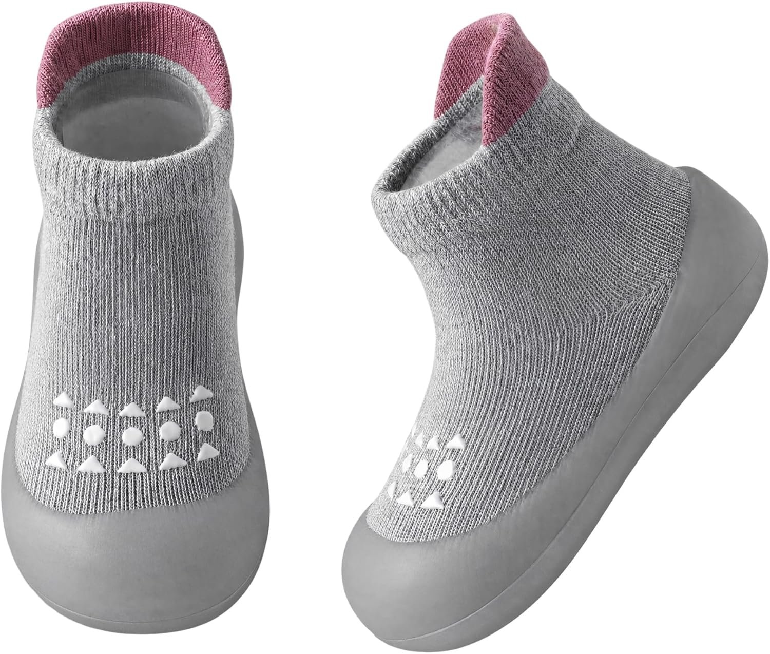 Baby Sock Shoes Toddler Walking Shoes Infant Non-Slip Slippers with Soft Rubber Sole Baby Boys Girls Sneakers