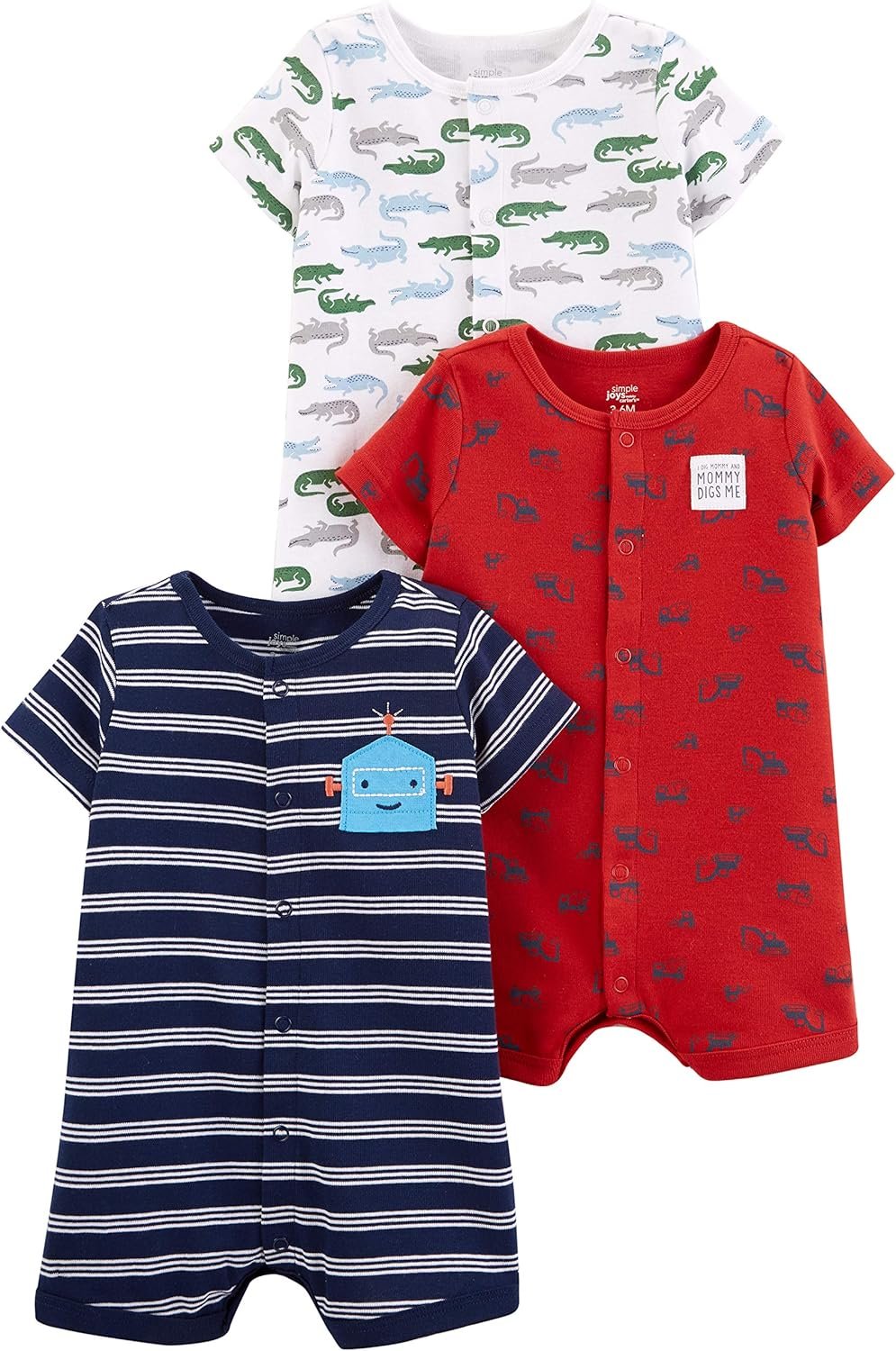 Simple Joys by Carter’s Baby 3-Pack Snap-up Rompers